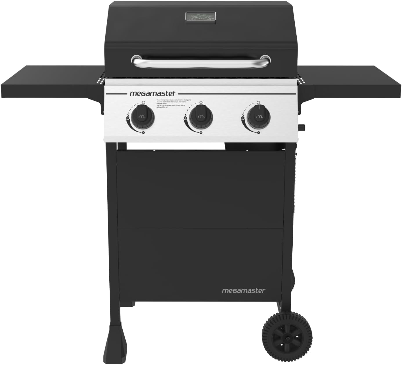 3-Burner Propane Gas Grill with Folding Side Tables, 30,000BTUs, 429.81 sq. in. Cooking Space, Stainless Steel Control Panel, Outdoor Kitchen Grill for BBQs, Patios, and More - 720-0988EA
