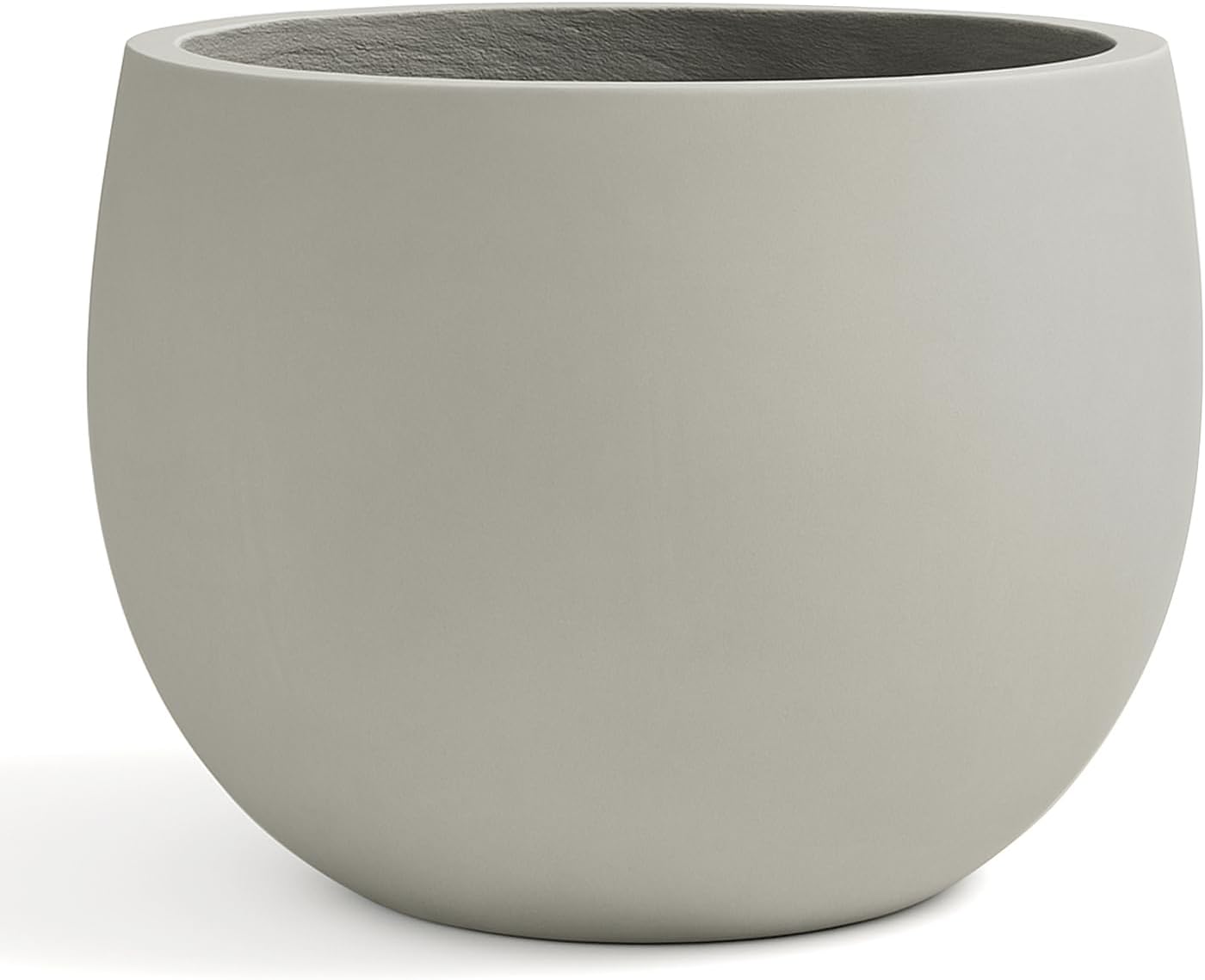 Ball Concrete Planter Outdoor Indoor, Large Tall Cement Plant Pots for Trees Flowers (Gray, 20 inch)