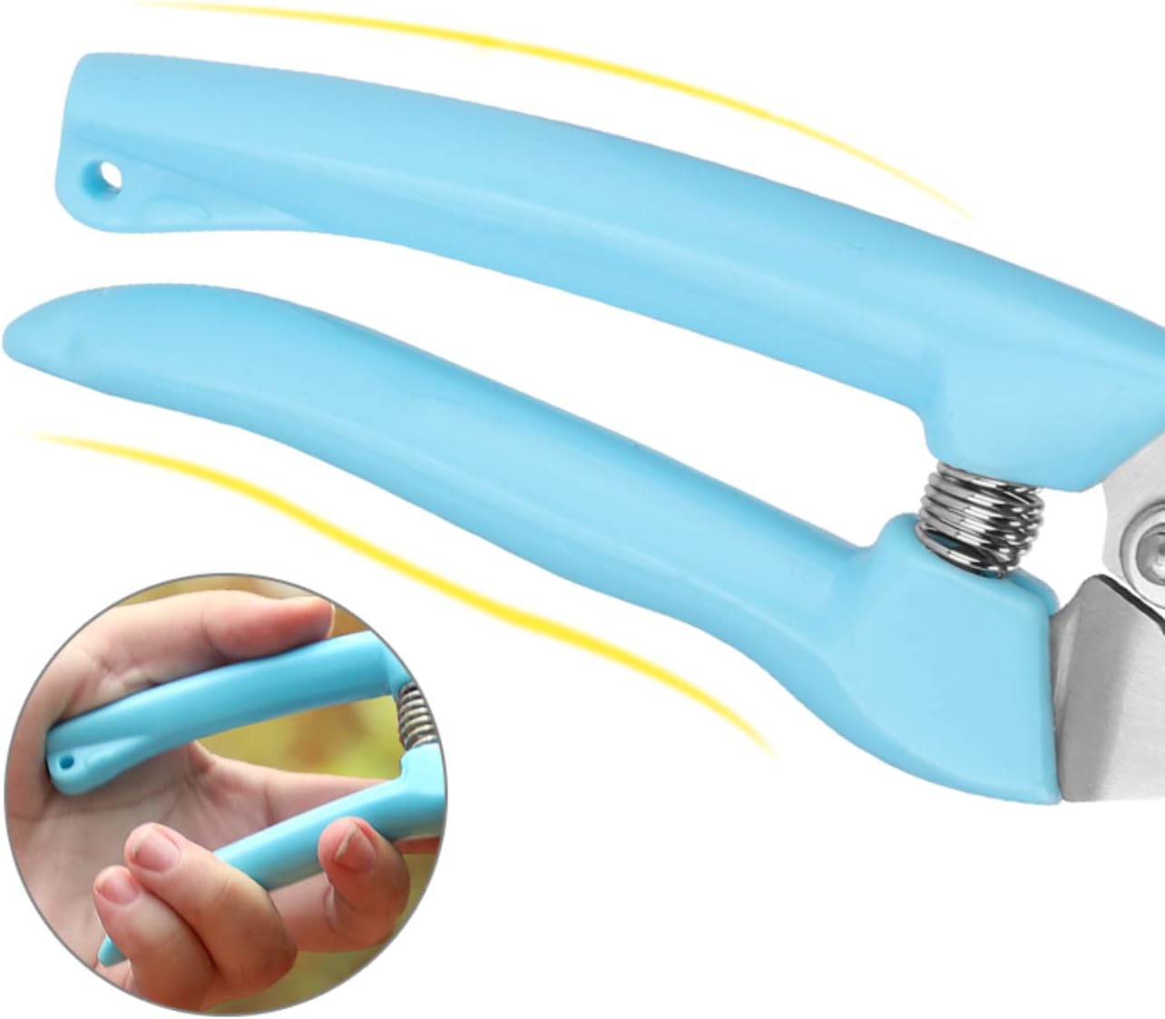 Curve Gardening Scissor with Sharp Stainless Steel Blade Garden Shears for Cutting Flowers Trimming Plants of Yard Florist Flower Rose Herb Hedge Bonsai and Fruits Picking (Pink Handle)