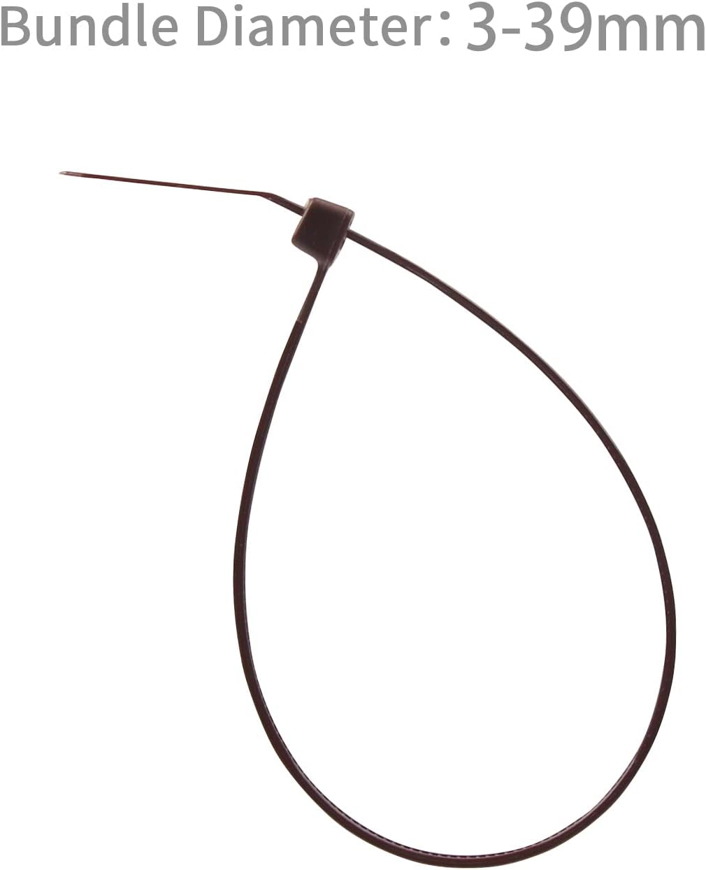 XINGO 100PCS Cable Zip Ties Heavy Duty, Premium Nylon Plastic Wire Ties with 50 Pounds Tensile Strength, Self-Locking Black Nylon Zip Ties for Indoor and Outdoor (6 inch, Brown)