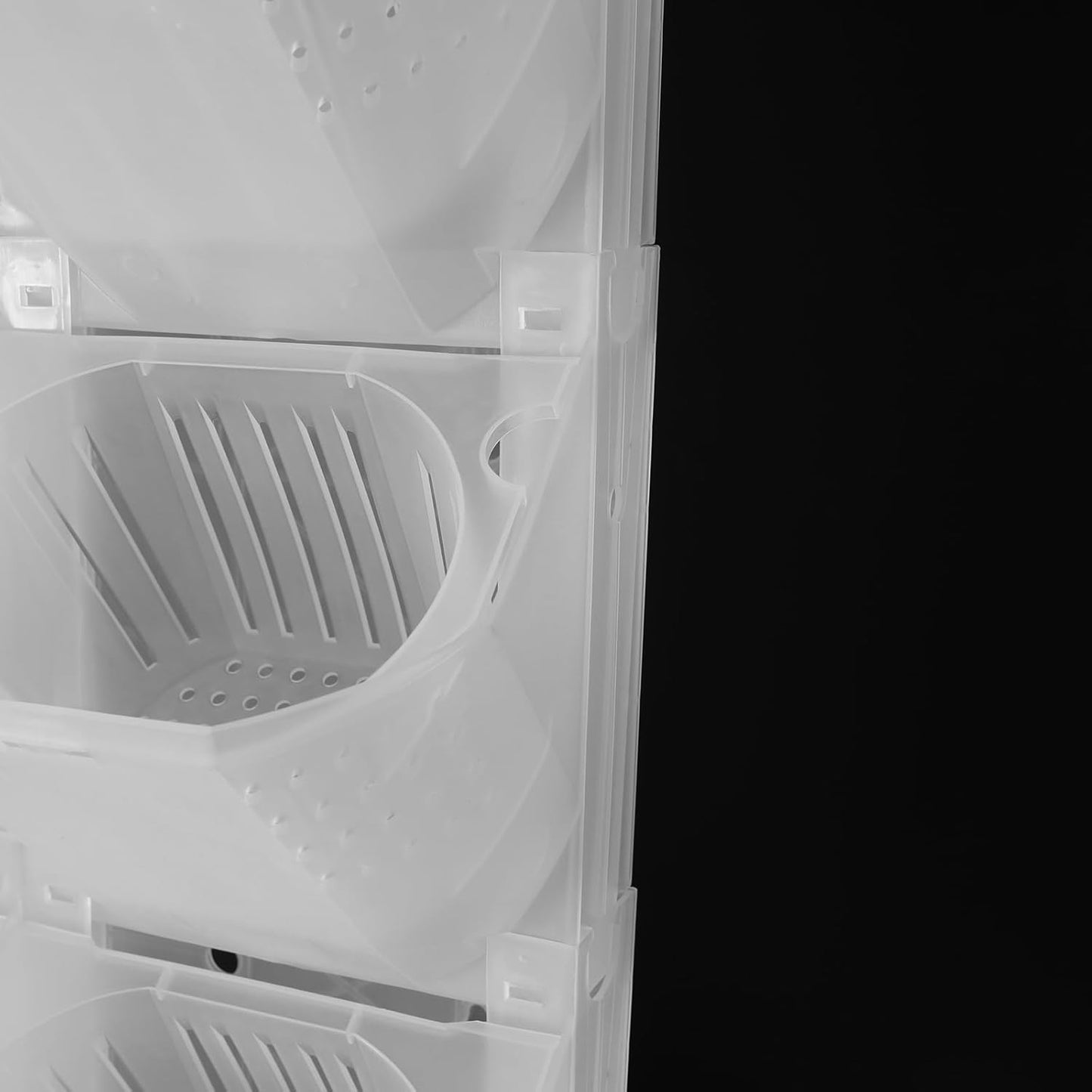 Vertical Wall Planter, Stackable Wall-Mounted Planter Indoor Outdoor w/36 Plastic Pots Living Wall Garden w/36 Non-Woven Fabrics Vegetable Hanging Pocket Holder Flowerpot (White)