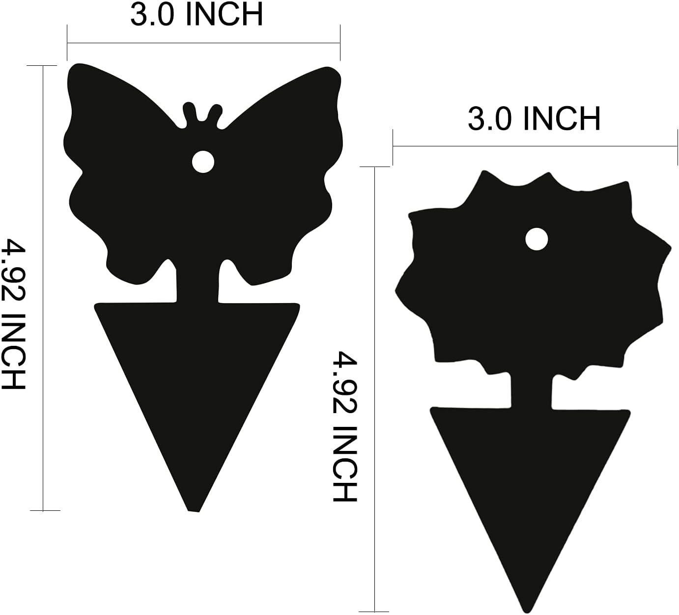 USKICH Sticky Trap Fruit Fly and Gnat Trap Sticky Bug Traps Fungus Traps for Indoor/Outdoor Insect Catcher for White Flies,Mosquitoes,Fungus Gnats,Lying Insects (24 Pcs Black)