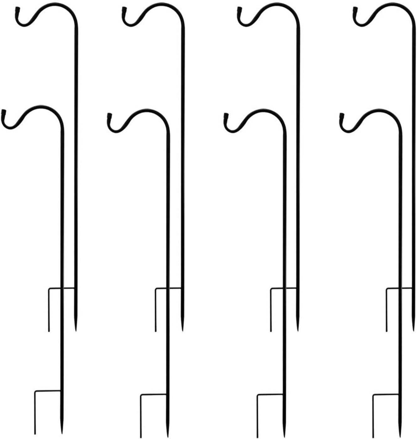 MIXXIDEA 37” Inch Heavy Duty Garden Shepherds Hooks for Outdoor Height Adjustable Plant Hangers Outdoor Shepherds Hook for Bird Feeders, Lanterns,Outdoor Décor, Plants, Wedding, Garden (37inch 8PK)