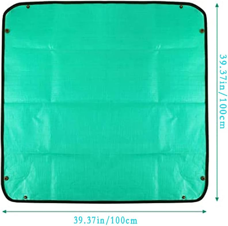 BIUWING 2PCS 39.4" x 39.4" Plant Repotting Mat Waterproof Transplanting Mat Indoor Succulent Potting Mat Portable Gardening Soil Changing and Watering mat Square and Foldable Garden mat