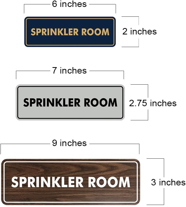 Signs ByLITA Standard Sprinkler Room Sign (Blue) - Large