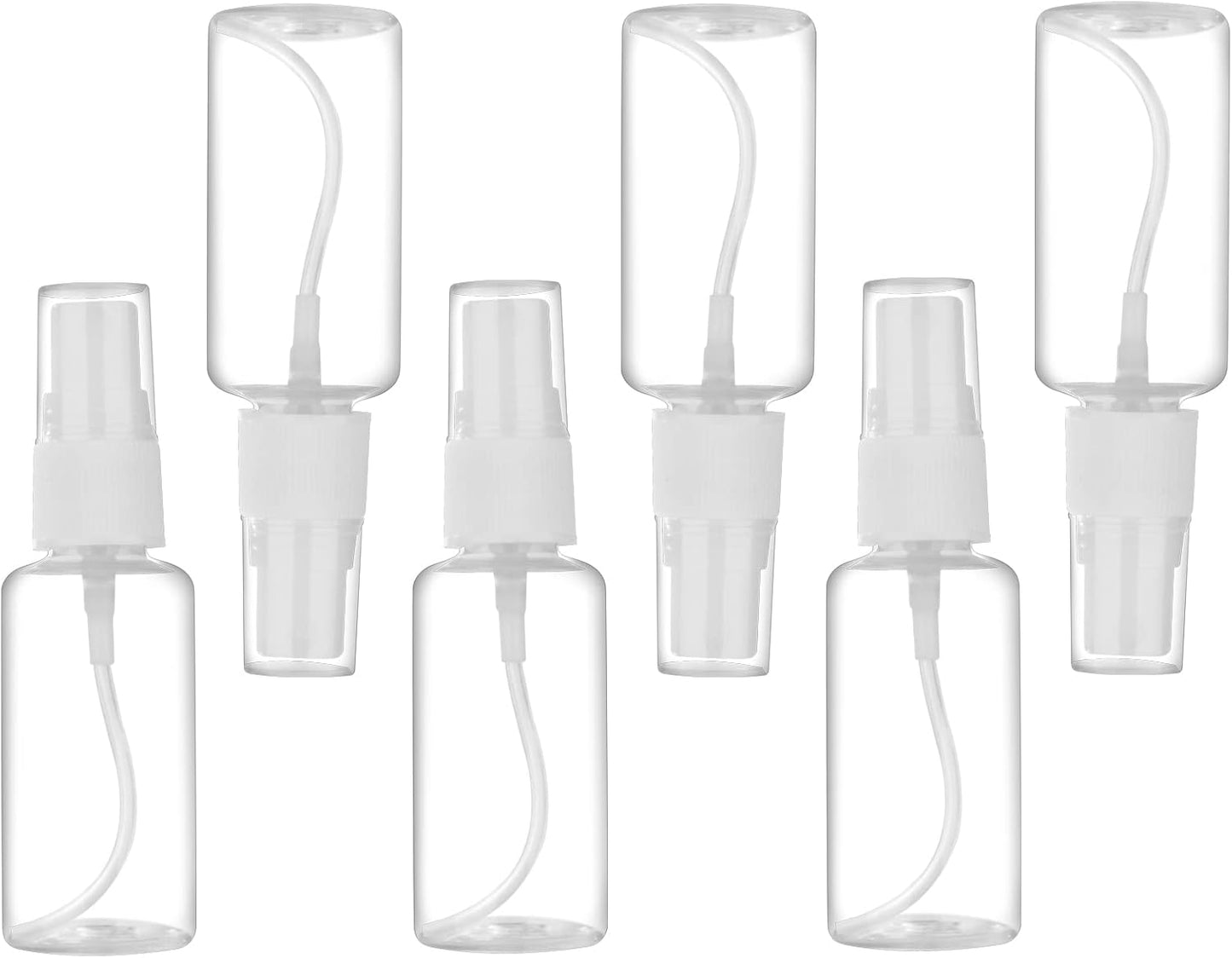 Spray Bottle, 1oz/30ml Small Plastic Fine Mist Spray Bottles, Mini Empty Travel Bottles with Funnels and Labels 6 Pack