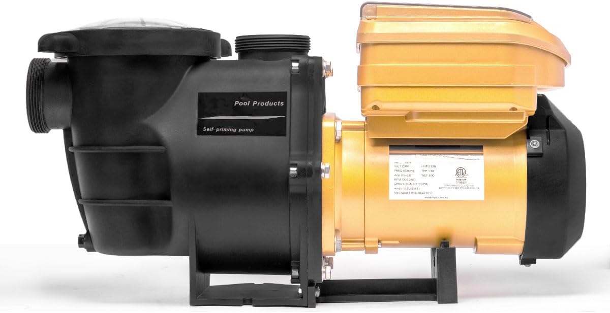 XtremepowerUS 1.5HP High Flow Variable Speed Pool Pump Intelligent Control Panel Swimming Pool Pump Inground w/ 2" Inch Fitting Adapter, 230V