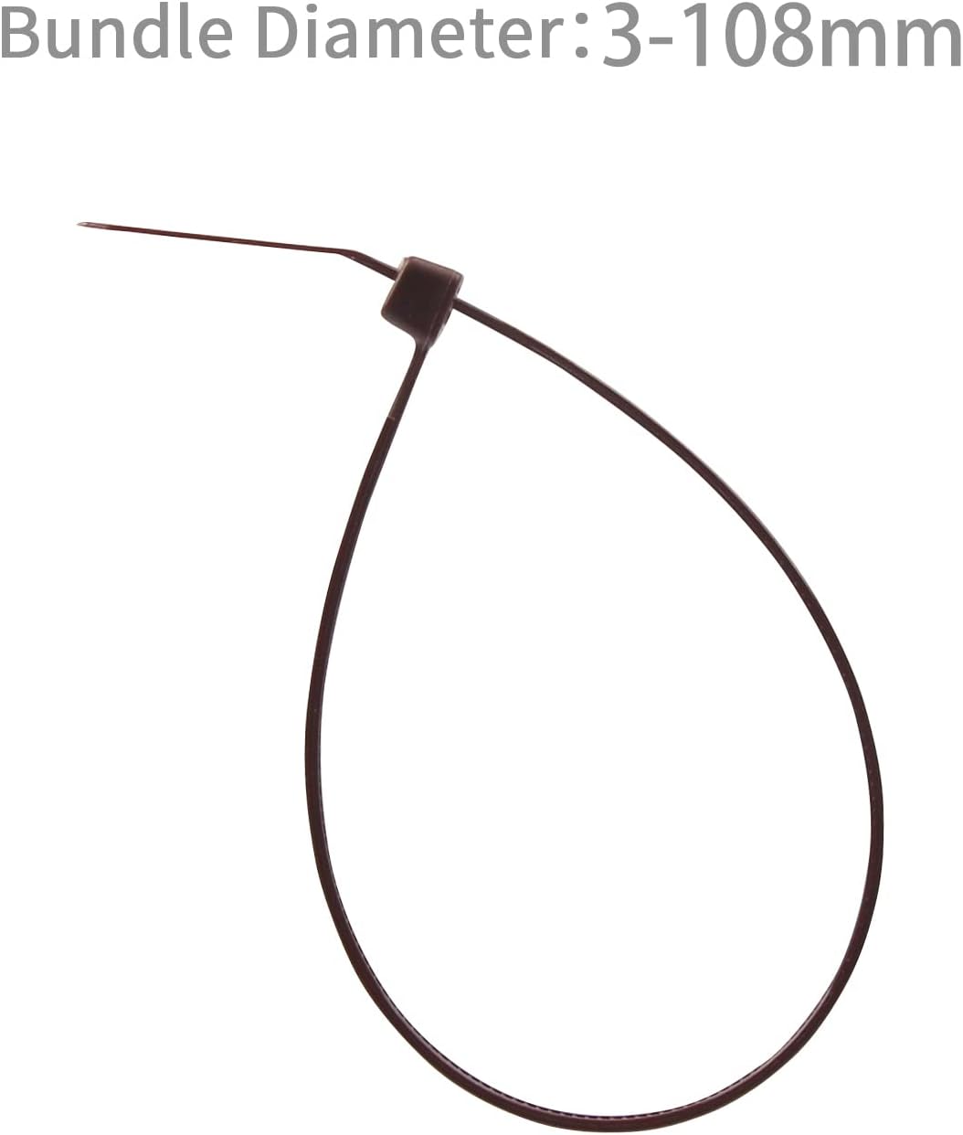 XINGO 100PCS Cable Zip Ties Heavy Duty, Premium Nylon Plastic Wire Ties with 50 Pounds Tensile Strength, Self-Locking Black Nylon Zip Ties for Indoor and Outdoor (16 inch, Brown)