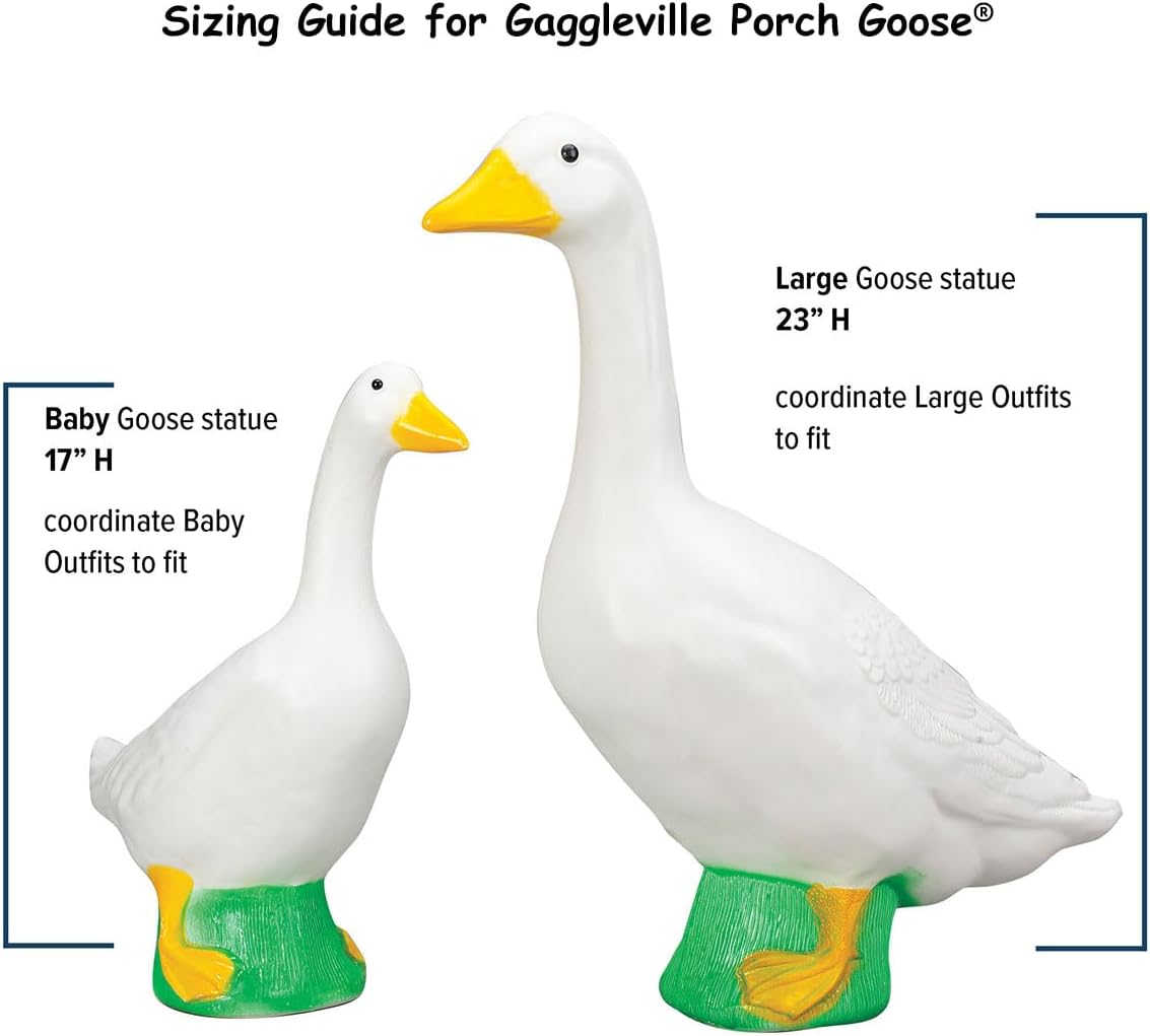 Fox Valley Traders Large White Goose, Plastic Garden Décor, 23” High