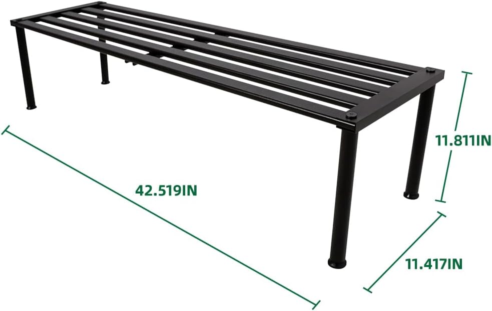 Metal Plant Stand, Rust-proof Aluminum Display Rack, Plants Display Stands Decoration Racks for Living Room Garden Balcony Patio (Ebony, 41.3Inch Tall Leg)