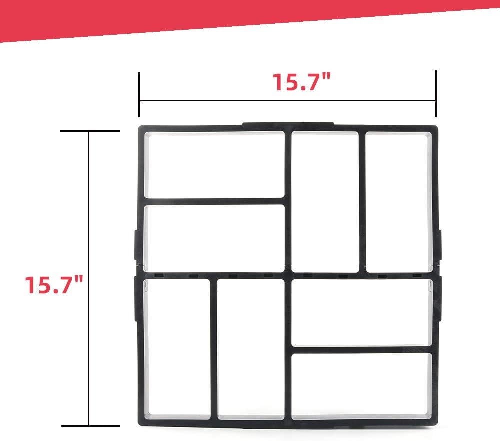 Anothera 2Pack 15.7"x15.7"x1.57" Walk Path Maker Reused Concrete Molds Pathmate Stone Molding Stepping Stone Paver Walk Way DIY Path Paving Garden Yard Patio Mold (8-Grid)