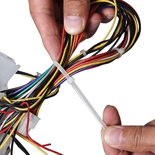 4 Inch Grey Zip Ties (1000 Pieces), 18lb Strength, Nylon Cable Wire Ties