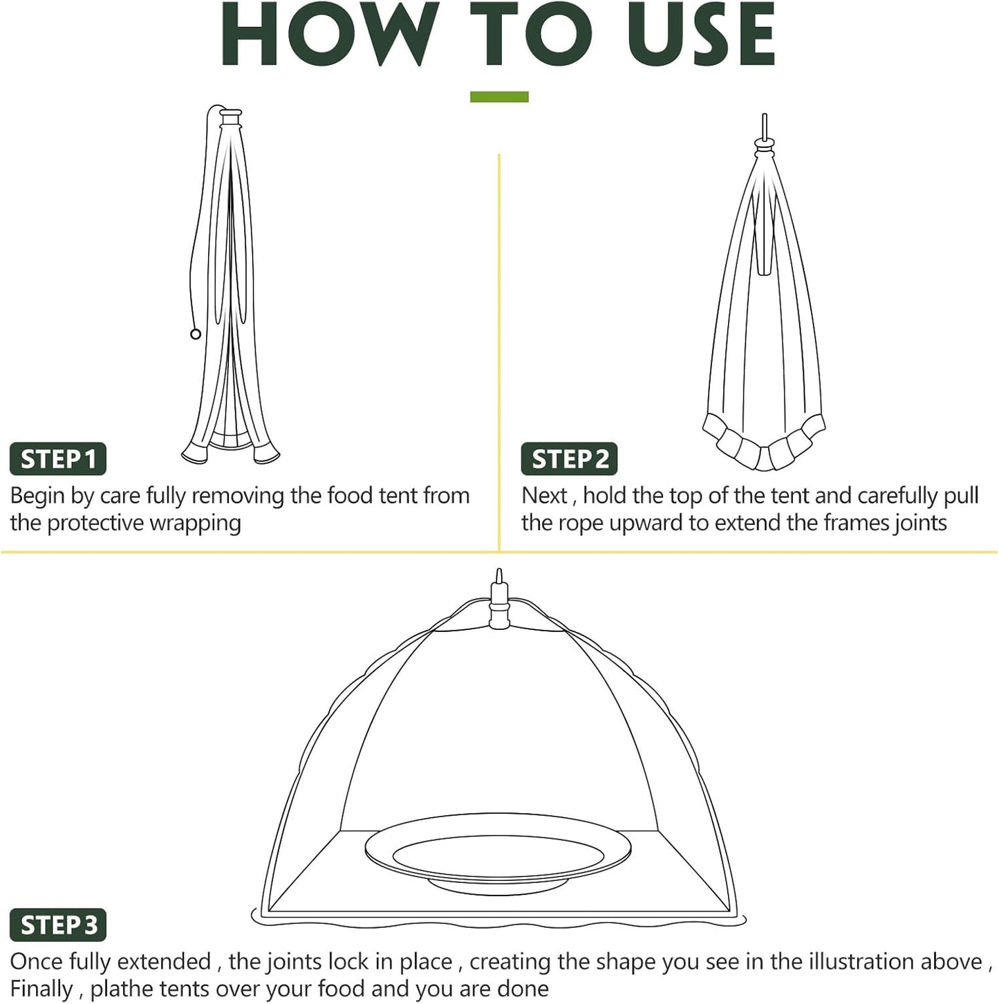 Sawysine 4 Pack Mesh Plant Cover Reusable Screen Cloche Dome Plant Protector Tent Collapsible Umbrella for Outdoor Garden Greenhouse Vegetable Flowers Strawberry from Animals(24 x 24 Inch,Green)