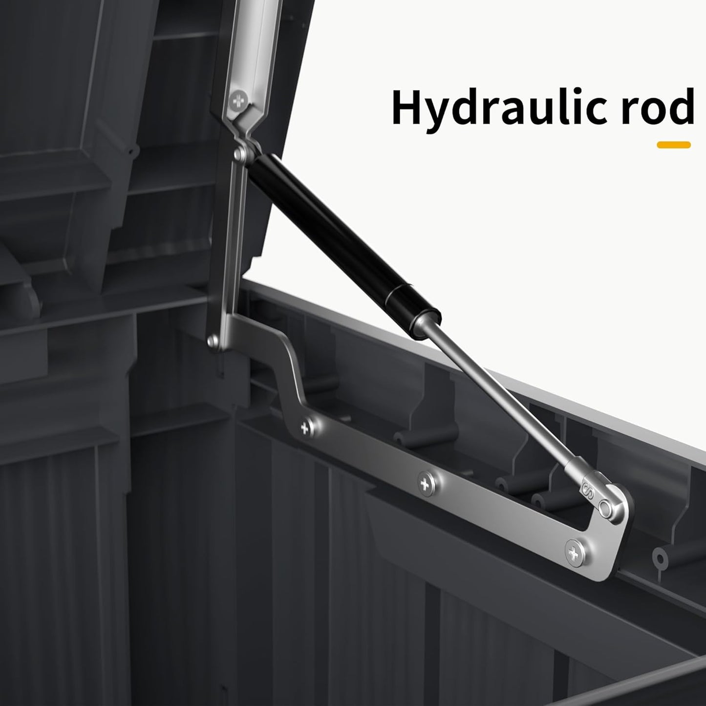 80 Gallon UV Resistant Outdoor Storage Box Waterproof, Lockable Resin Deck Box for Garden Tools, Sports Equipment and Cushions, Black