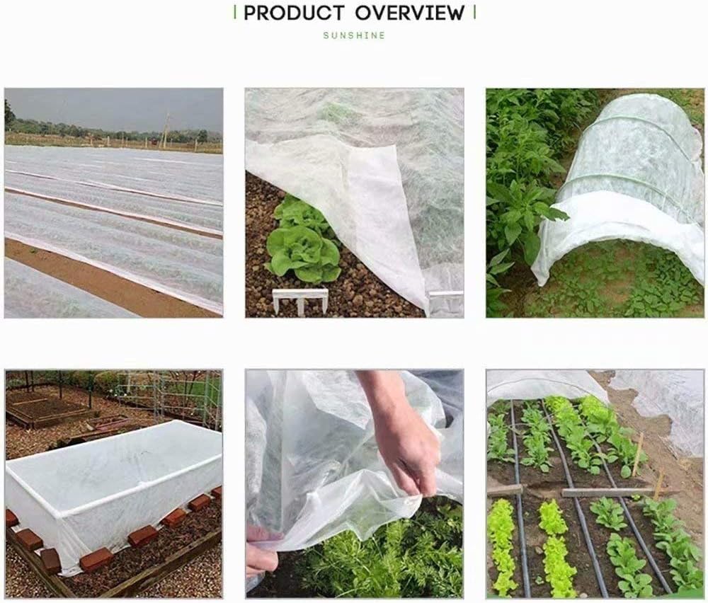 Agfabric Warm Worth Roll Heavy Floating Row Cover&Plant Blanket 0.9oz 7'x100' for Frost Protection,Harsh Weather Resistance& Seed Germination,White