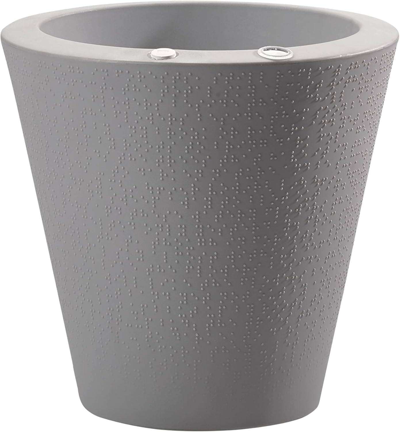 Crescent Garden Dot TruDrop Indoor/Outdoor Planter, Self-Watering Modern Plant Pot, 16 Inches, (Ash)
