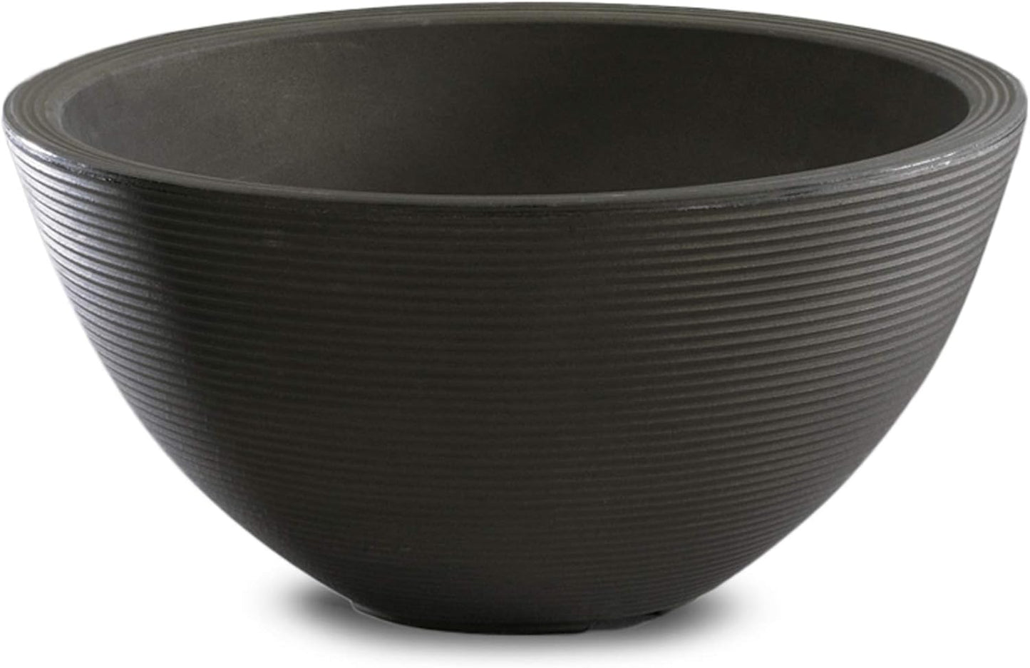 Crescent Garden Delano Bowl Planter, Large Outdoor Round Shallow Plant Pot for Water Garden, Bonsai Plant Pots, Succulents with Drain Hole - Double Walled Bowl Lotus Pot, 34" W (Old Bronze)