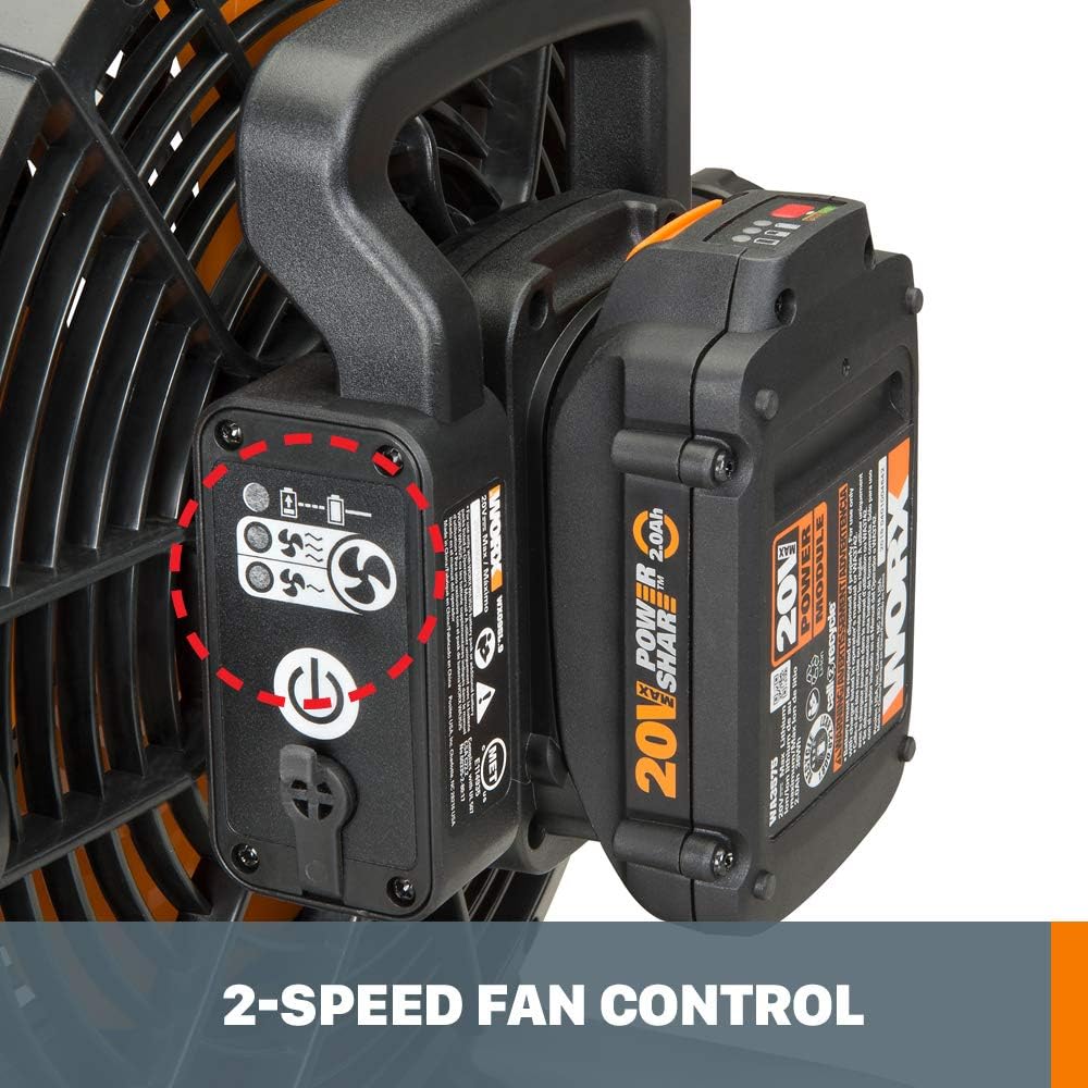 WORX WX095L.9 20v 9" Fan, Bare Tool Only
