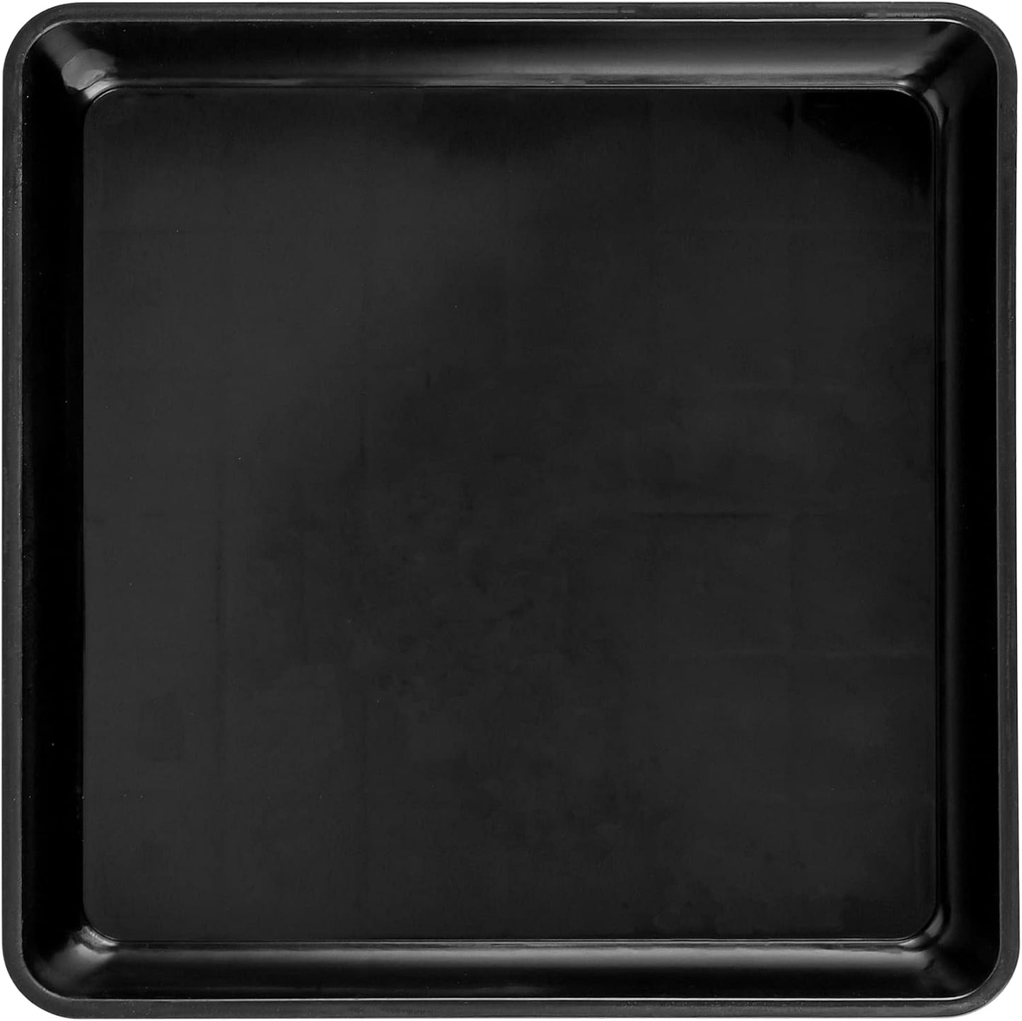 JOIKIT 10 PCS 11 x 11 Inch Square Plant Saucer, Plastic Plant Saucer Drip Tray, Square Flower Pot Tray for Indoors and Outdoor Plant Pots, 1.5 Inch Deep, Black