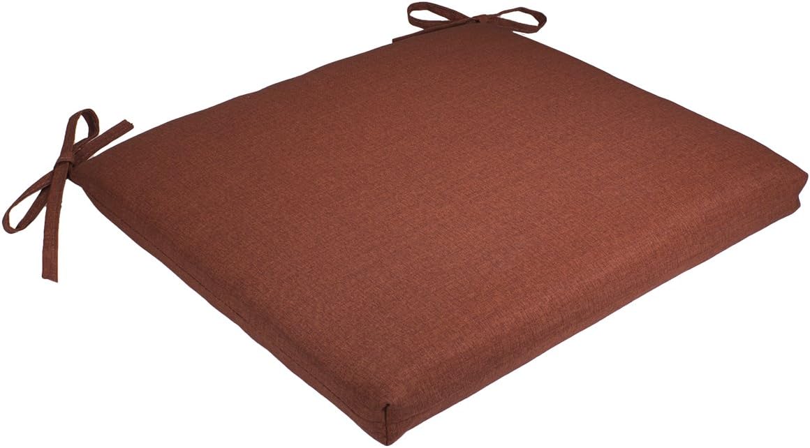 Comfort Classics Set of 4 19W x 17Dx 2H Spun Polyester Outdoor SEAT Cushion in Husk Texture Brick Inc.