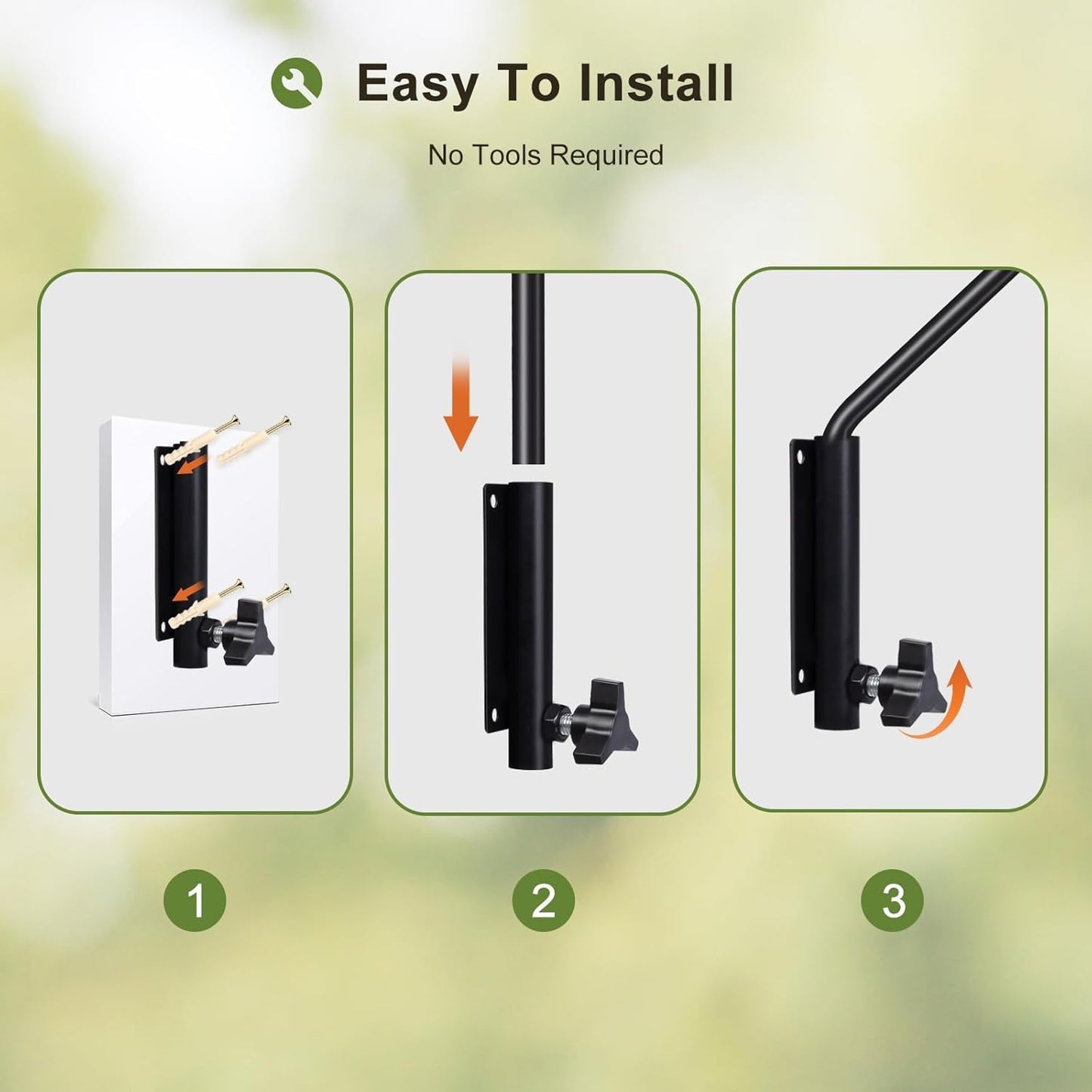 MIXXIDEA Deck Hook Outdoor Hanging Brackets：43 Inches Wall Mounted Hook Plants & Wind Chimes Risk-Free Lanterns Large Wind Chimes Lanterns