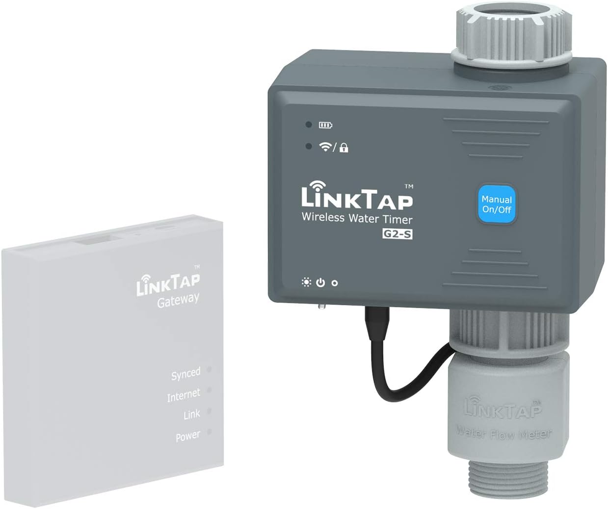 LinkTap G2S Smart Hose Timer | Requires Gateway | Irrigation by Weather/Volume/Duration, Intelligent Fault Detection & Alerts, Wider Range Than WiFi Sprinkler Timer, 2-Year Battery Life, 2-Yr Warranty