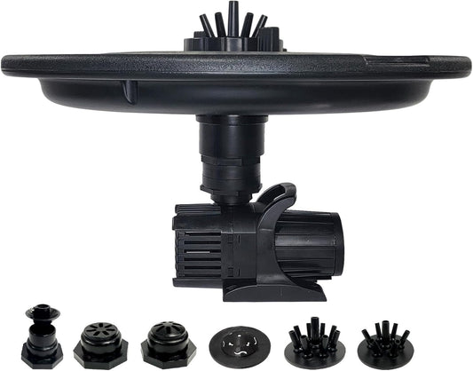 HALF OFF PONDS Floating Fountain – 1/3 HP Pond Aerator, 100' Cord – 5,200 GPH Water Pump – 9 Spray Patterns - Energy-Efficient Pump - for Ponds & Water Gardens