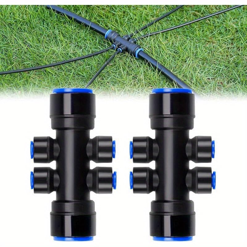 190.2FT Drip Irrigation System Kits Automatic Garden Watering Sprinkler with 1/2 &1/4 inch Tubing Hose Patio Misting Plant Irrigation Water Equipment Quick Connector for Greenhouse Flower Beds Lawn