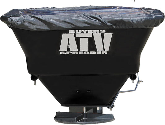 Buyers Products ATVS100 ATV All-Purpose Broadcast Spreader 100 lbs. Capacity with Rain Cover , Black