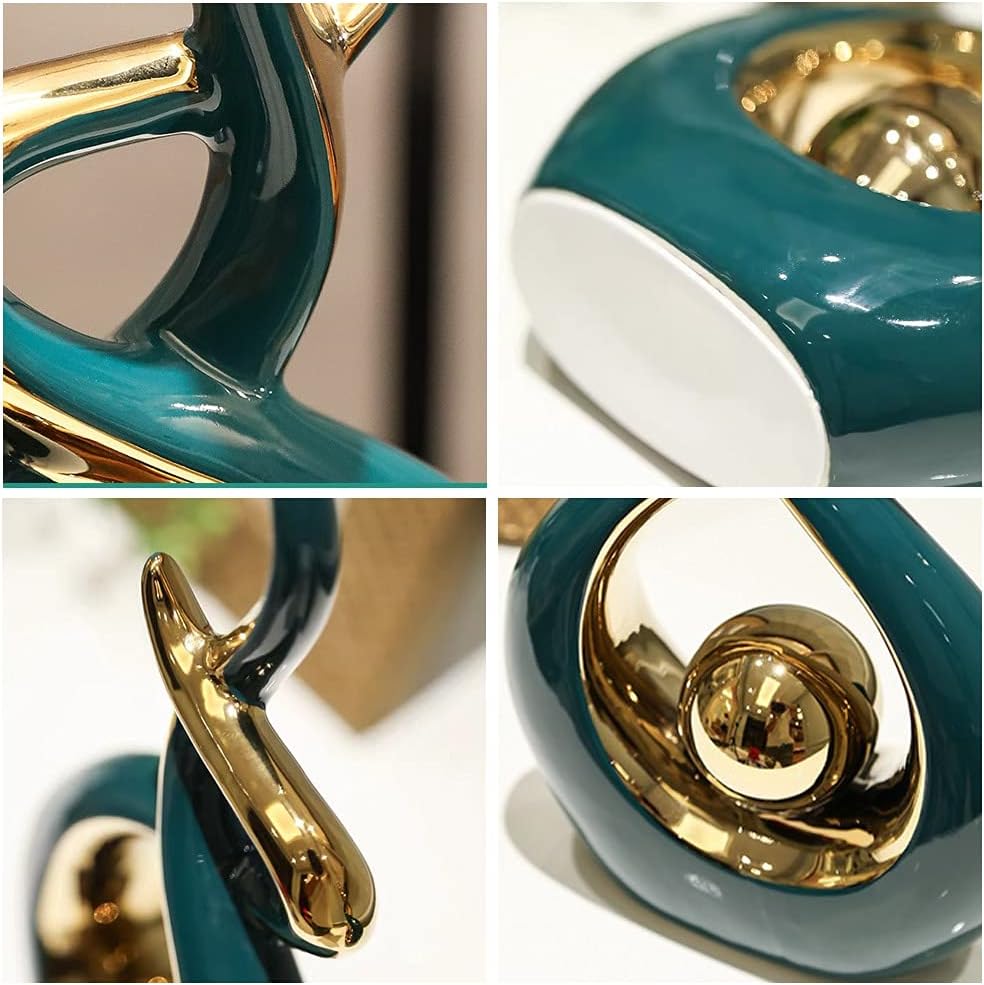 Norrclp Home Decor Modern Abstract Art Ceramic Statue Table Decorations for Dining Room Living Room Office Centerpiece