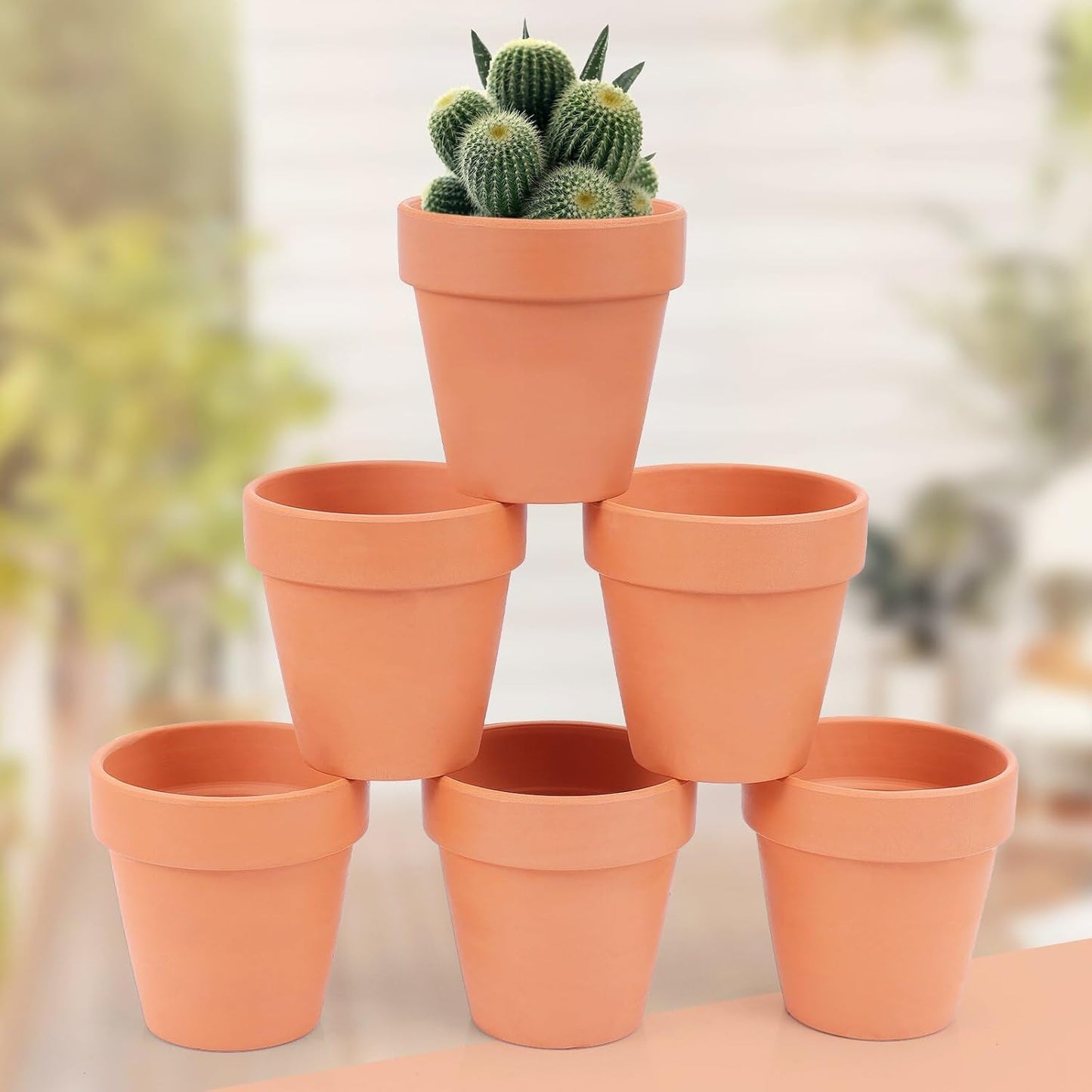 26 Pack Terra Cotta, 3inch Small Clay Flowerpots with Drainage Hole, Terracotta Pot for Indoor Outdoor Plant, Great for Plants, DIY Crafts