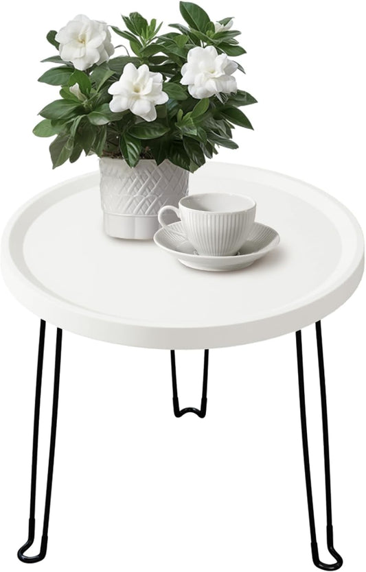 Home or Outdoor Multi-Functional Folding Portable Space-Saving Table (White)