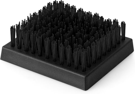 BBQ Replaceable Scraper Cleaning Head,Safe Nylon Bristles Barbecue Triple Scrubbers Cleaning Brush for Cast Iron Grates/ ((Only Black-Replacement Head No Grill Brush)