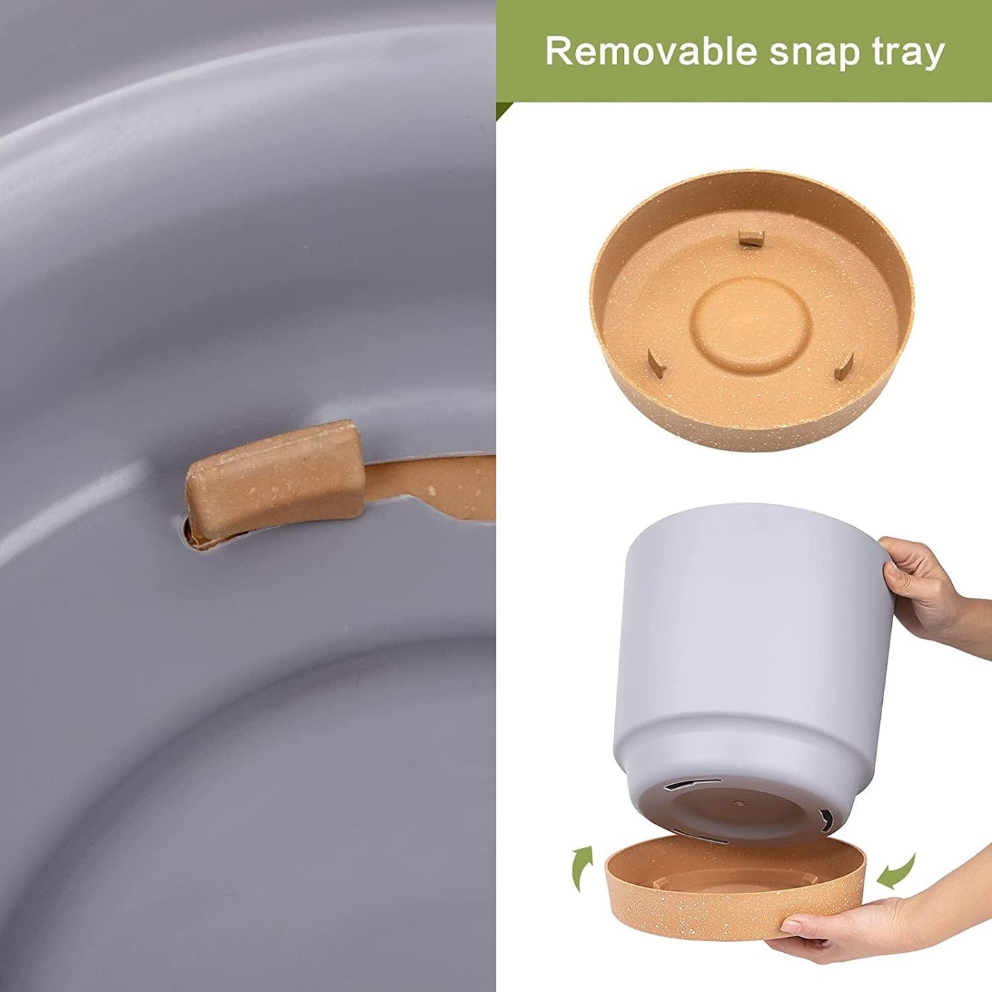 QCQHDU 8 inch Plant Pot, 2 Pack Planters for Indoor Plants with Drainage Holes & Saucer, Outdoor Flower Pots Home Garden Modern Decor