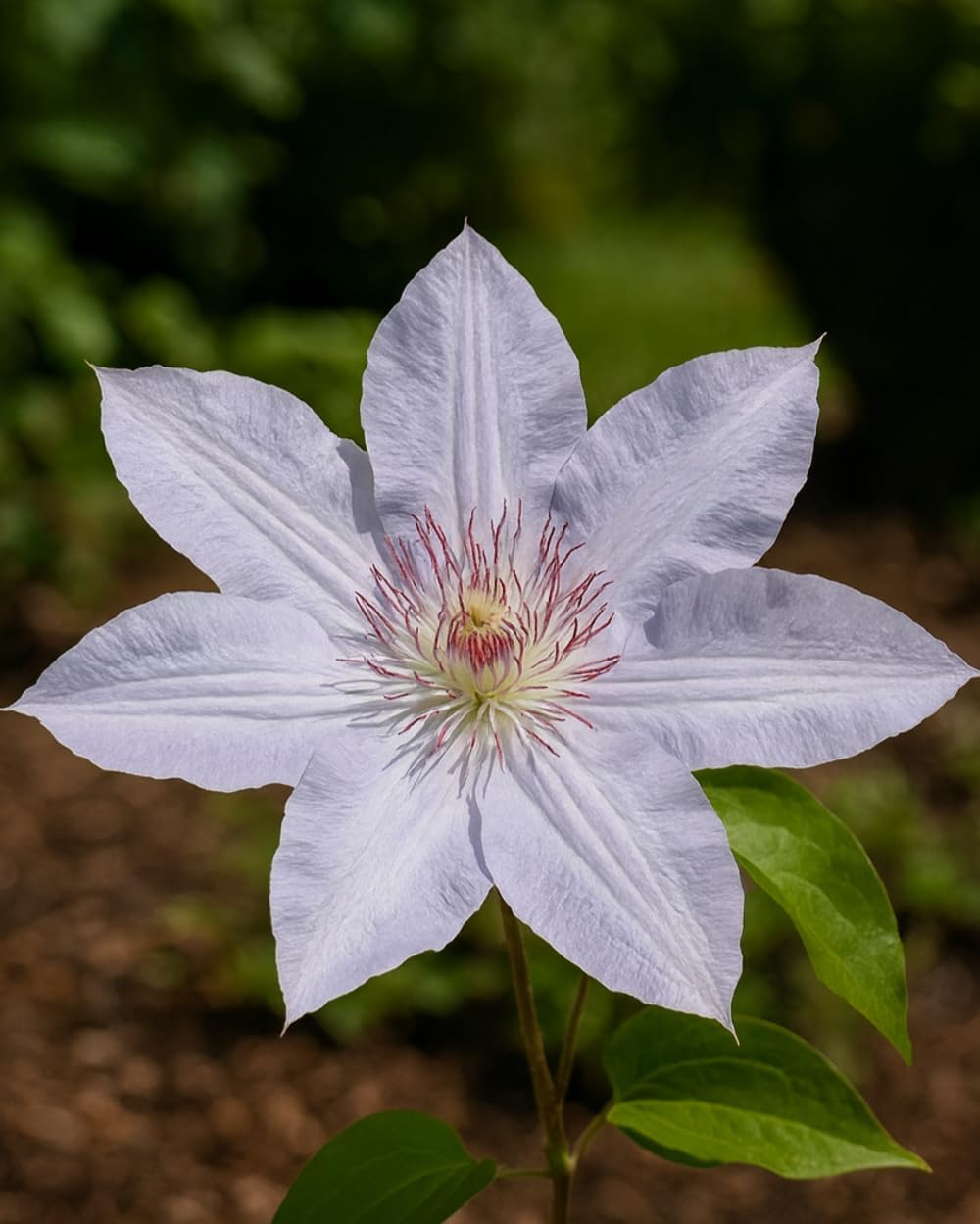 Perennial Farm Clematis Boulevard® Tranquilite™ Hybrid– Live Clematis Vine in 4 Quart Container, Pale Lavender Blooms, Compact Climber, Long Blooming, Ideal for Trellises, Containers & Fences