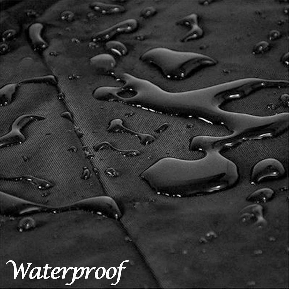 Outdoor Dining Cart Cover for Royal Gourmet Double-Shelf Movable Prep Grill Side Table Heavy Duty Waterproof Cover for Stainless Steel Top BBQ Pizza Oven Kitchen Work Table, Black