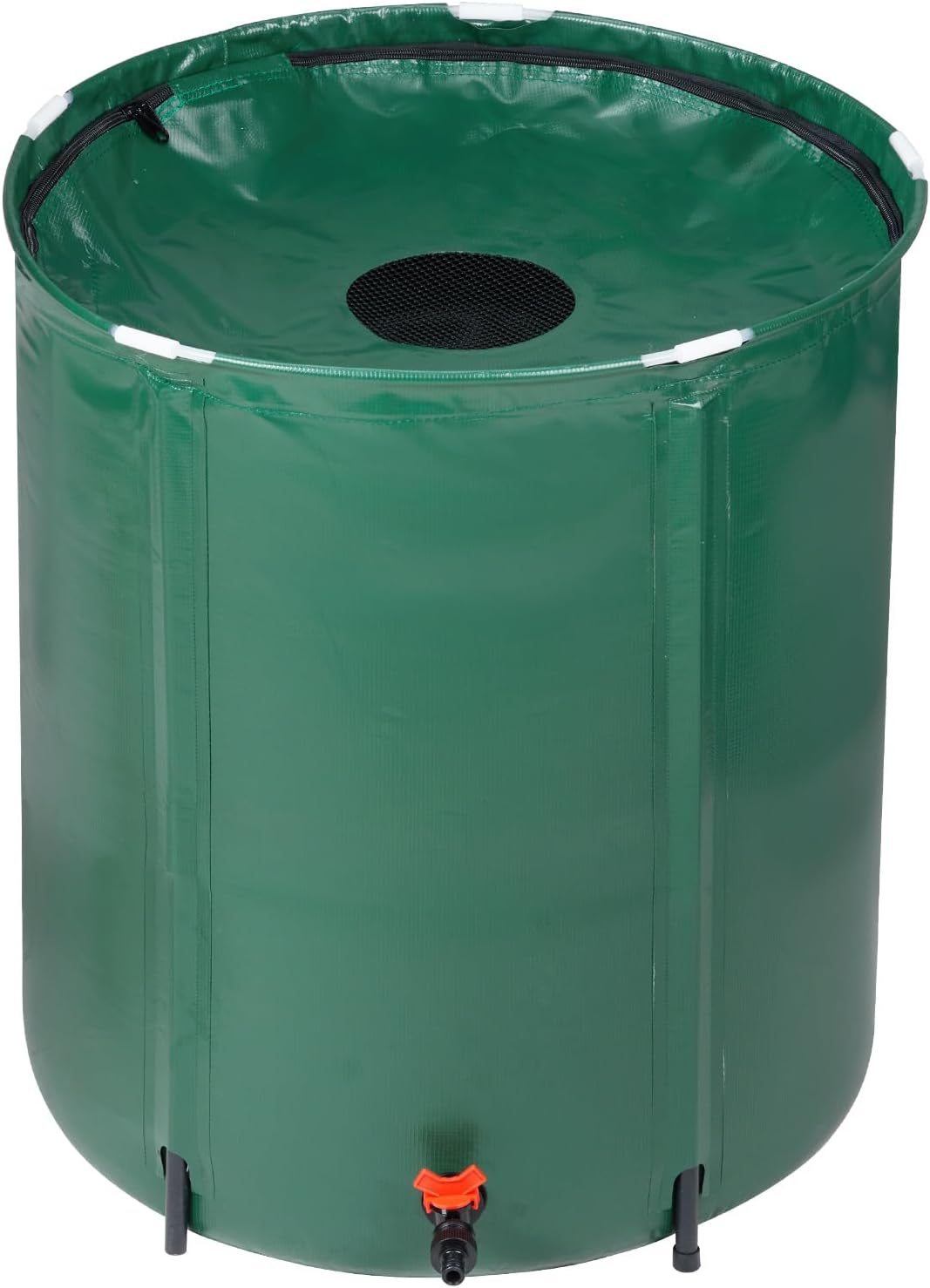 50 Gallon Collapsible Rain Barrel, Portable Rainwater Collection System, Water Storage Tank, Rain Catcher Barrel with Spigots and Overflow Kit, Rain Water Barrel Collector for Garden, Green
