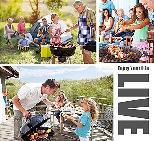 12PCS Kabob Skewers Flat Metal Stainless Steel BBQ Barbecue Skewer 14" Anti-Roll Heavy Duty Shish Kebob Sticks Wide Reusable Grilling Skewers Set for Meat Shrimp Chicken Vegetable Kebab Fork Sausage…