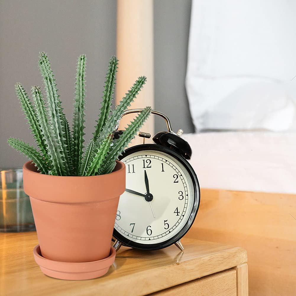 22Pcs 3 Inch Terracotta Pots, Clay Flower Pots Cactus DIY Flower Pots with Drainage Hole,Great for Plants Garden Windowsill Indoor & Outdoor Wedding Favors Gifts