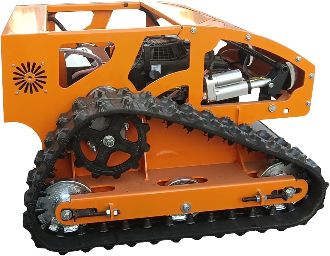 Remote Control Robotic Lawn Mower, Automatic Track for 45° Slope, Cutting Range 0.4-5.1in, All Terrain Grass Cutter Yard Mower USA Stock