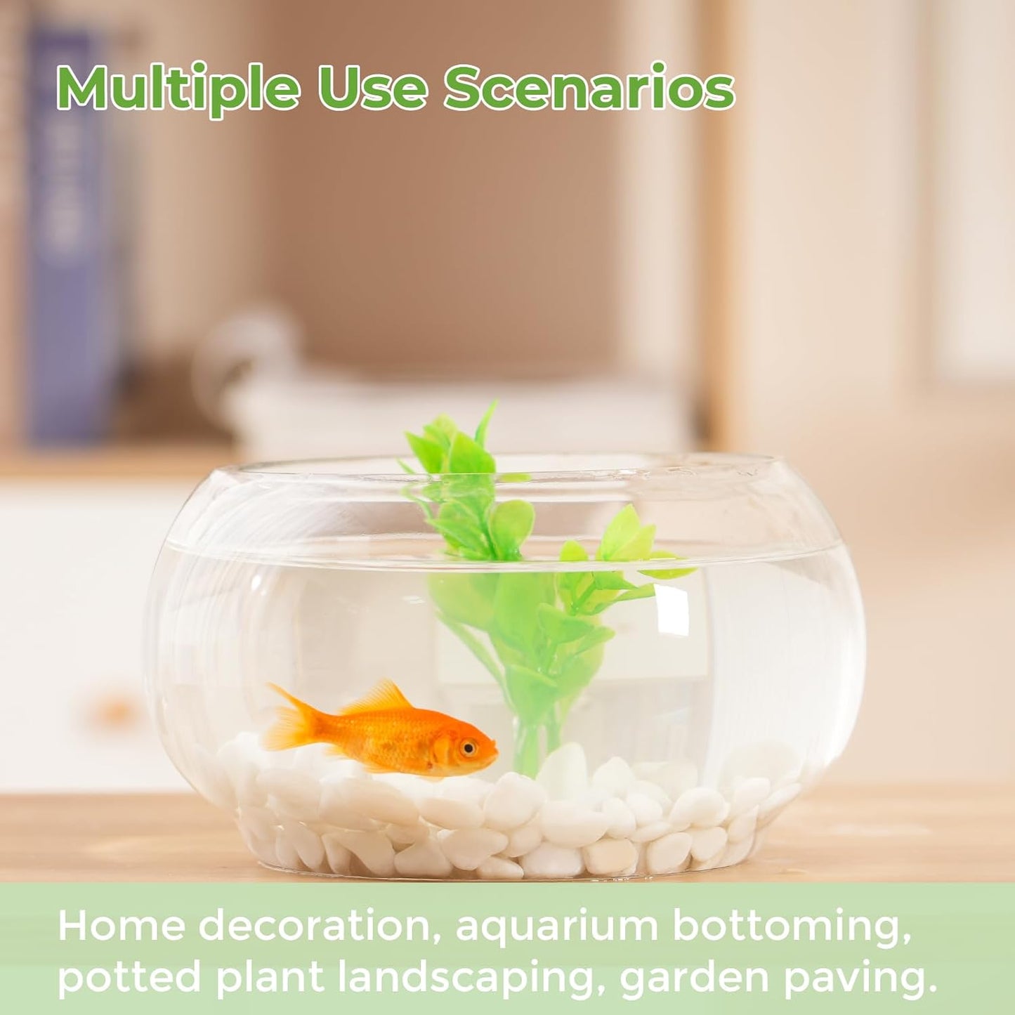 SIDONG 5 LB White River Rocks, 0.3-0.5 Inches Matte Pebbles for Indoor Plants, Aquarium Rocks Used in Fish Tank, Decorative Stones for Plants, Vases, Home Décor, Crafting, Garden Landscaping