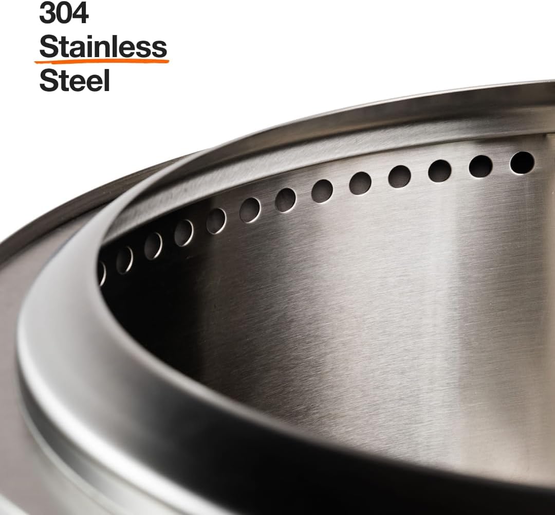 Solo Stove Yukon 2.0 + Stand, 27 Inch Smokeless Fire Pit – Portable Stainless Steel Outdoor Fireplace - 360° Airflow Technology and Removable Ash Pan – Ideal for 6 or More People, 43.9lbs, Ash