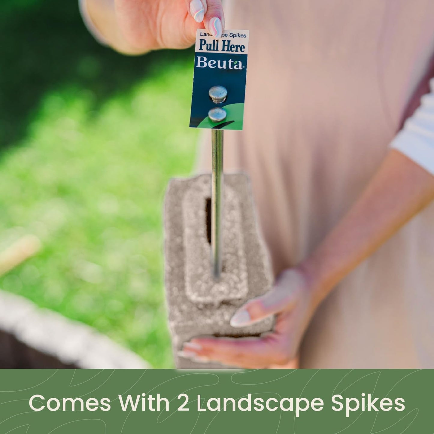 Beuta Landscape Edging | Garden Edging Border | Faux Stone Blocks for Lawn Edging, Flower Beds & Yard Edging – 1 Pack | Each Section Has 6 Blocks 48" L x 4" W x 6.5" H | 2 Spikes | Cobblestone