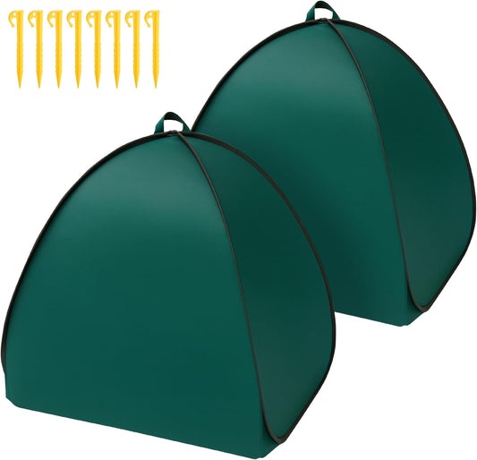 2 Pcs Pop Up Shrub Covers Frost Protection Tent, 30" x 28" x 28" Winter Plant Cover Freeze Protection, Warm Garden Plant Protector Tent for Protecting Outdoor Shrub Fruit Potted Plants from Snow & Ice