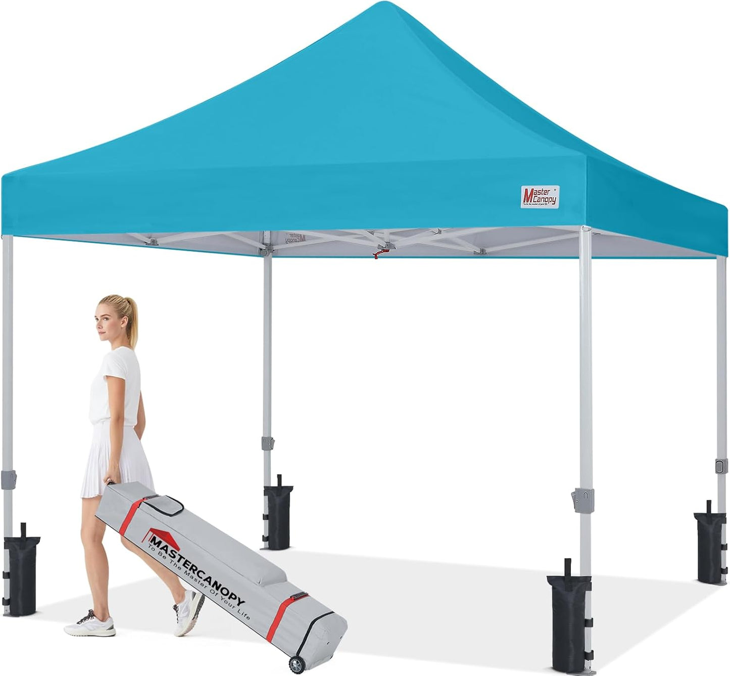 MASTERCANOPY Pop Up Canopy Tent Commercial Grade 10x10 Instant Shelter (Sky Blue)