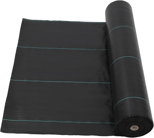 PioneerWorks 6ft X 300ft Weed Barrier Landscape Fabric Heavy Duty, Premium 3.2 oz Ground Cover Weed Block Gardening Mat, Easy Setup & Superior Weed Control, for Erosion Control, Weed Barrier