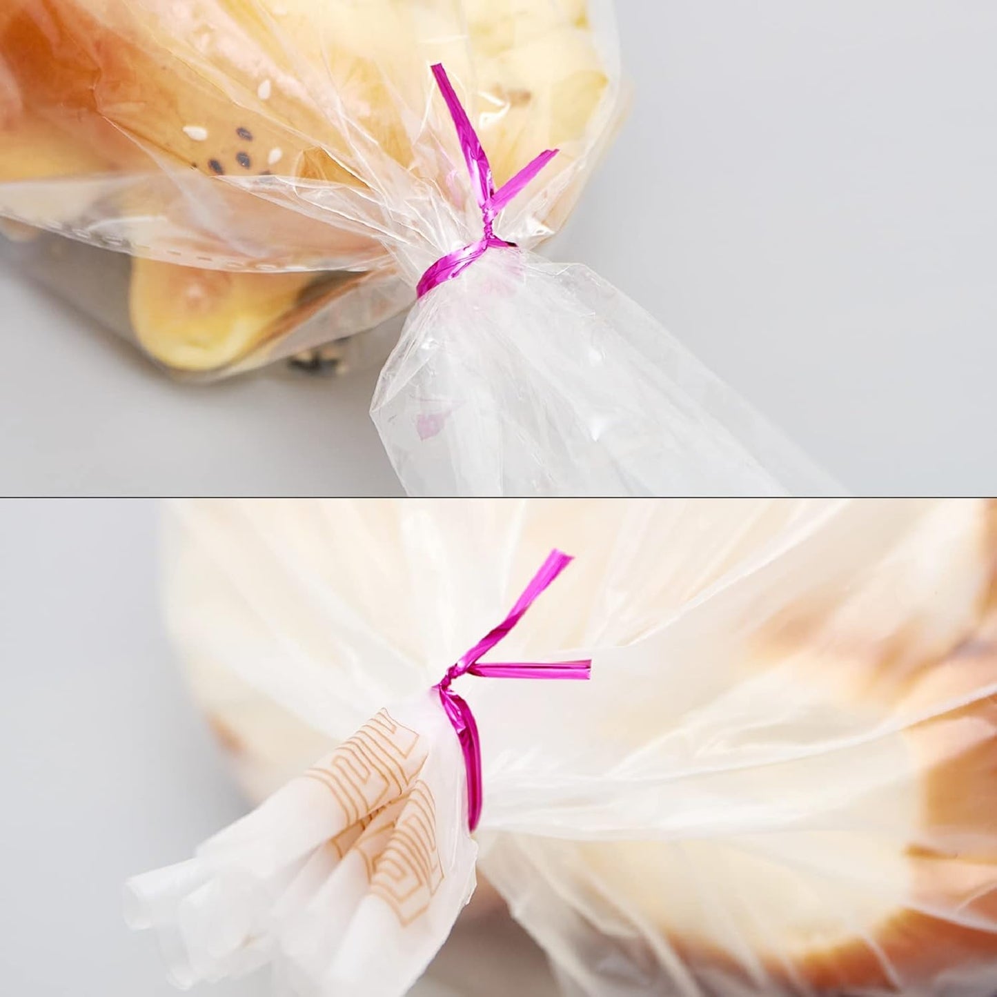 800 Pcs 4" Metallic Twist Ties(Rose Red) for Bakery Ties, Candy Bags, Coffee Bags, Goodie Bags Ties