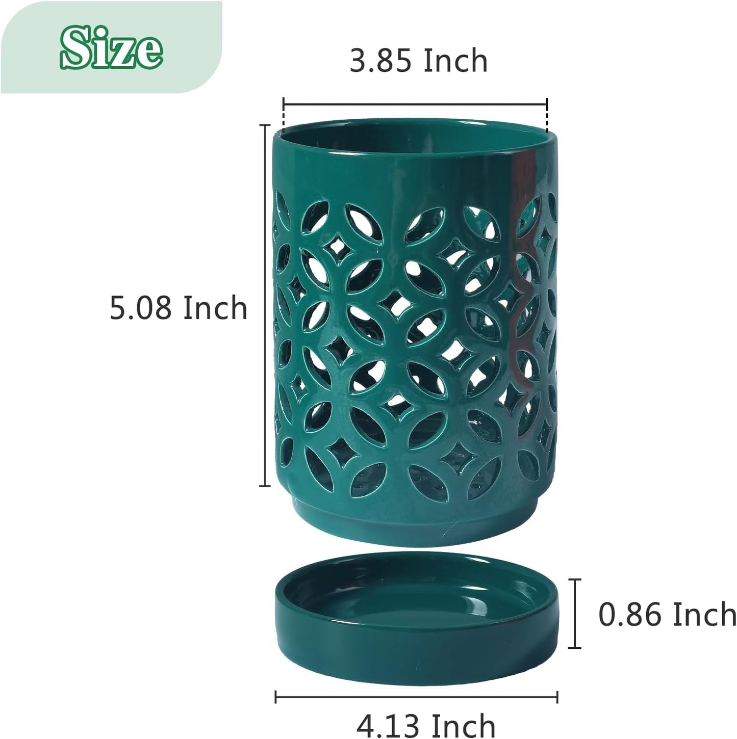 Orchid Pot 4 Inch, Orchid Pots with Holes & Saucers for Repotting, Breathable Slotted Orchid Pots Flower Plant Nursery Pot Green