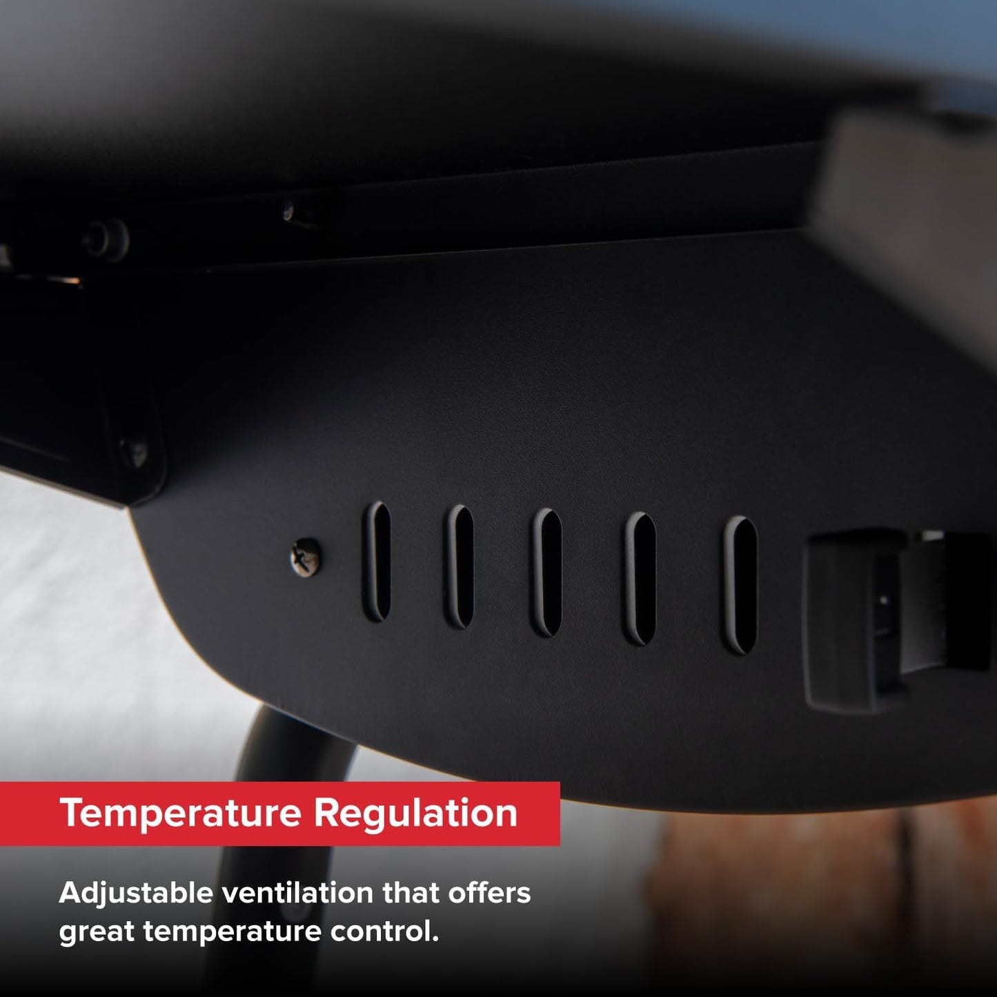 Nexgrill Premium 29" Charcoal Grill with Side Shelf, 552 SQ In Cooking Space, Adjustable Charcoal Tray, Chimney Air Vent, Warming Rack, Barrel Smoker Grill for Camping, Picnics, and More - 810-0029C