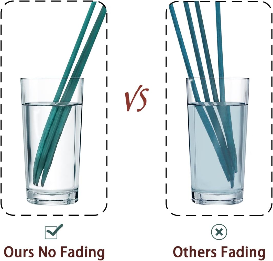 50 Pcs Plant Sticks Green Plant Stakes, Plant Support Garden Stakes for Indoor and Outdoor Plants, GAGINANG Sturdy Garden Wood Bamboo Sticks, Floral Plant Stakes for Garden Potted Plants（15 Inches）